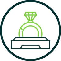 Engagement Ring Vector Icon Design