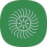 Anemone Vector Icon Design