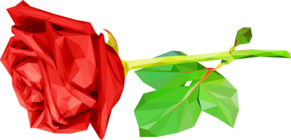 Rose flower polygon. png