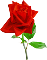 Rose flower polygon. png