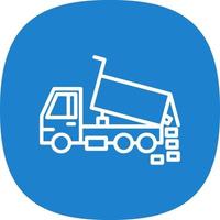 Dumper Truck Vector Icon Design