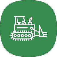 Bulldozer Vector Icon Design