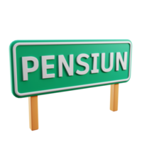 pensionerad tecken 3d png