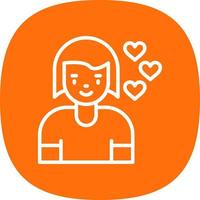 Girlfriend Vector Icon Design