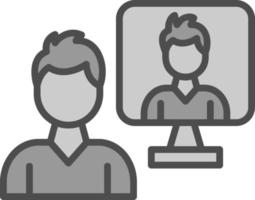 Online Conference Vector Icon Design