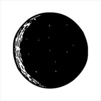 planet silhouette line art. black and white planet vector isolated on white background. vector alien planets.saturn, uranus, neptune, jupiter, mercury. solar system. astronomy