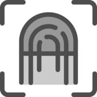 Fingerprint Scan Vector Icon Design