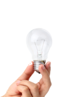 Light bulb idea in hand png