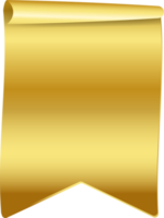 design de etiqueta de faixa de fita de ouro, fundo isolado png