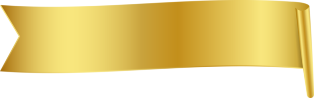 conception d'étiquettes de bannière de ruban d'or, arrière-plan isolé png