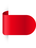 etiqueta de etiqueta de papel vermelho rasgado rasgado bordas cortadas fundo isolado png