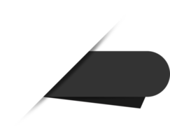 etiqueta de papel negro etiqueta rasgada bordes cortados fondo aislado png