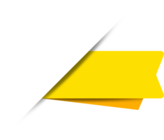 etiqueta de etiqueta de papel amarelo rasgado rasgado bordas cortadas fundo isolado png