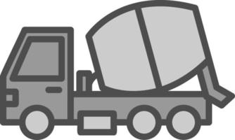 Mixer Truck Vector Icon Design