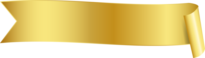 guld band baner märka märka design, isolerat bakgrund png