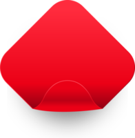 etiqueta de etiqueta de papel vermelho rasgado rasgado bordas cortadas fundo isolado png