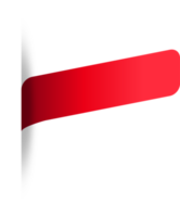 etiqueta de papel rojo etiqueta rasgada bordes cortados fondo aislado png