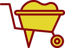 Wheelbarrow Vector Icon Design