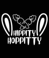 diseño de camiseta hippity hoppitty.eps vector