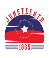 JUNETEENTH 1865 TSHIRT DESIGN vector