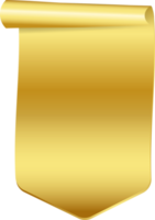 guld band baner märka märka design, isolerat bakgrund png