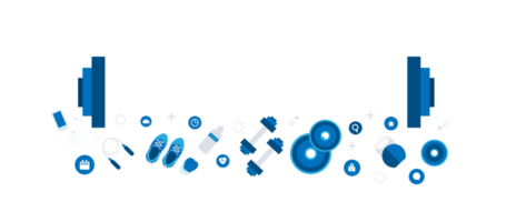 Fitness concept workout with equipment. png