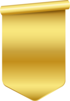 diseño de etiqueta de etiqueta de banner de cinta dorada, fondo aislado png