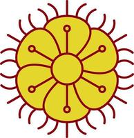 diseño de icono de vector de dianthus con flecos