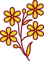 Alpine Forget Me Not Vector Icon Design