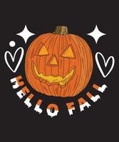 HELLO FALL TSHIRT DESIGN vector