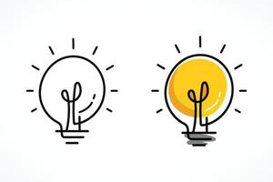Light bulb idea lamp icon vector