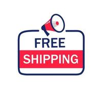 Free shipping flat vector design. Flat style icon.