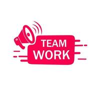 Teamwork concept. Banner template icon design. vector