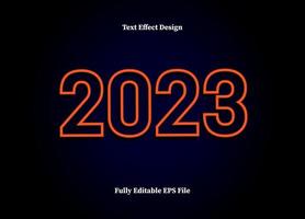 New Year 2023 Text Effect Design in Vector