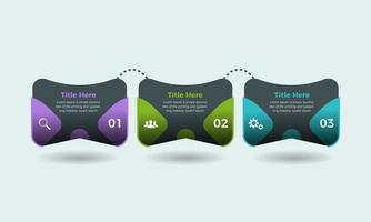 Modern infographic design template with 3 options or steps, business infographic concept design vector