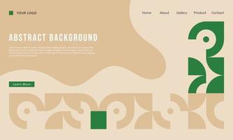 Geometric abstract landing page template. - Vector. vector