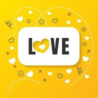 Love speech bubble banner poster vector