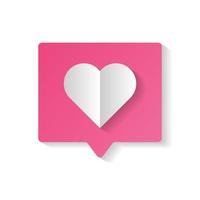 icono de notificación de amor en las redes sociales. - vectores. vector