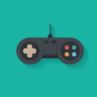 gamepad, controlador de juego o icono de joystick diseño plano... - vector. vector