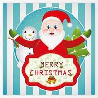 Christmas Santa Claus. Christmas cute cartoon character. vector