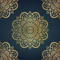 Background with golden mandalas, Round Indian pattern, Muslim pattern. Gold mandala design background. vector Illustrator