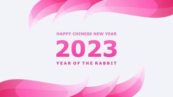 Happy chinese new year 2023 background. Year of rabbit. vector