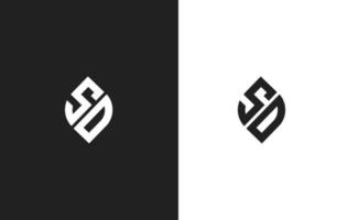 Vector SD monogram or letter SD logo and SD logo design