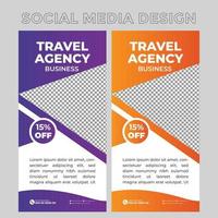 Travel Agency Roll-up Banner vector