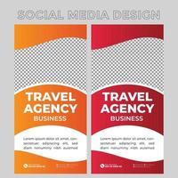 Travel Agency Roll-up Banner vector