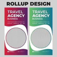 Travel Agency Roll-up Banner vector