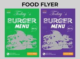 Food Menu Restaurants Flyer Ad Design vector