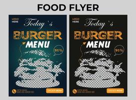 Food Menu Restaurants Flyer Ad Design vector