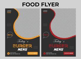 Food Menu Restaurants Flyer Ad Design vector