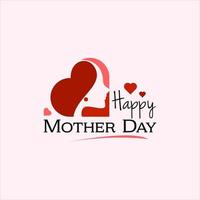 Happy Mother Day Heart Love Illustration vector